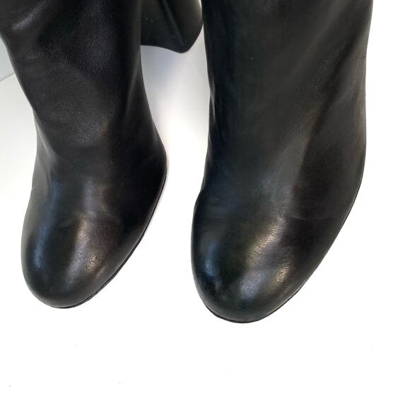 Rag & Bone Black Lambskin Block Heel Booties | Effortless Italian Made | Classic - Picture 11 of 16